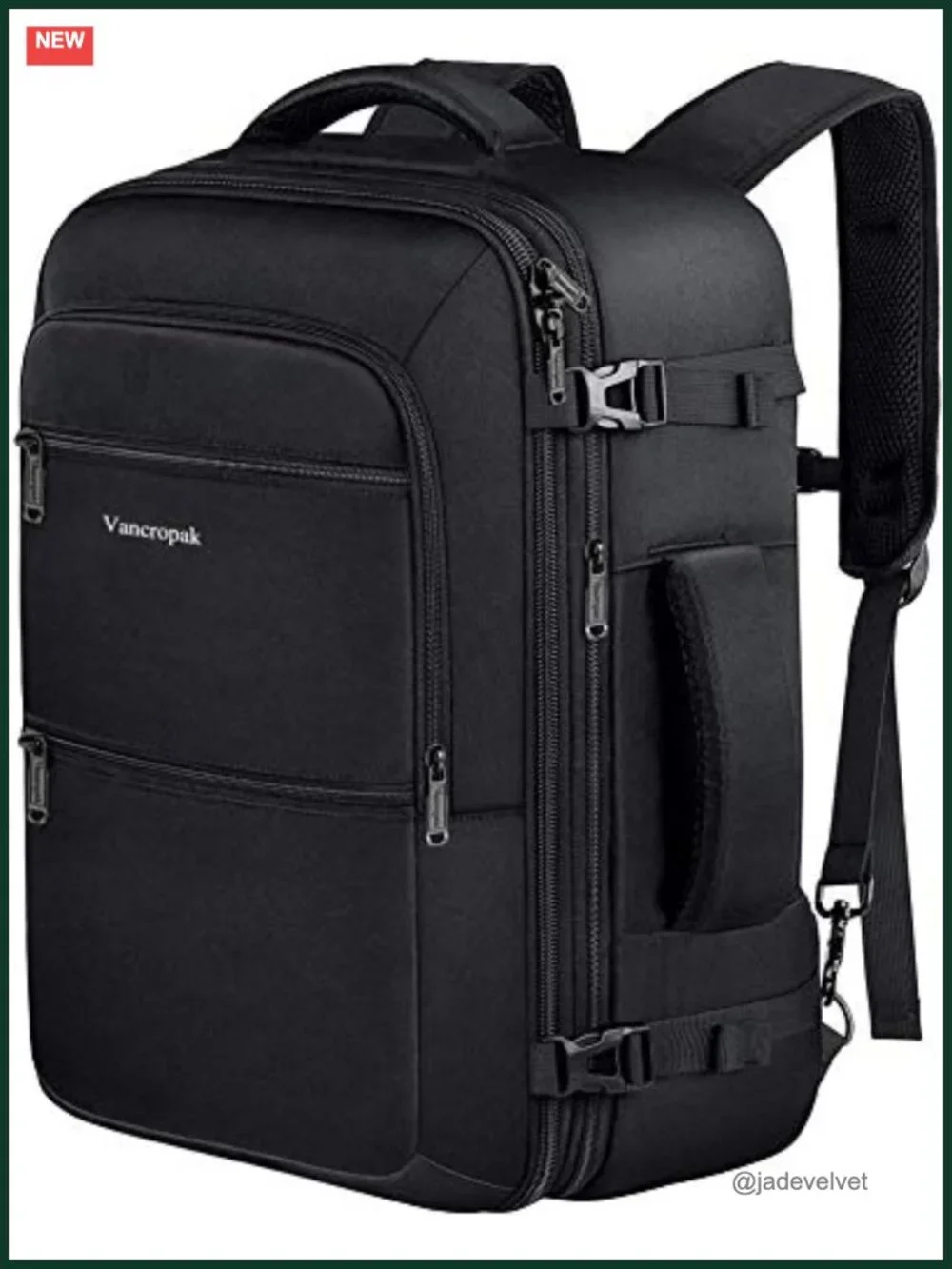 40L Expandable Carry On Travel Backpack, Flight Approved, Water Resistant,